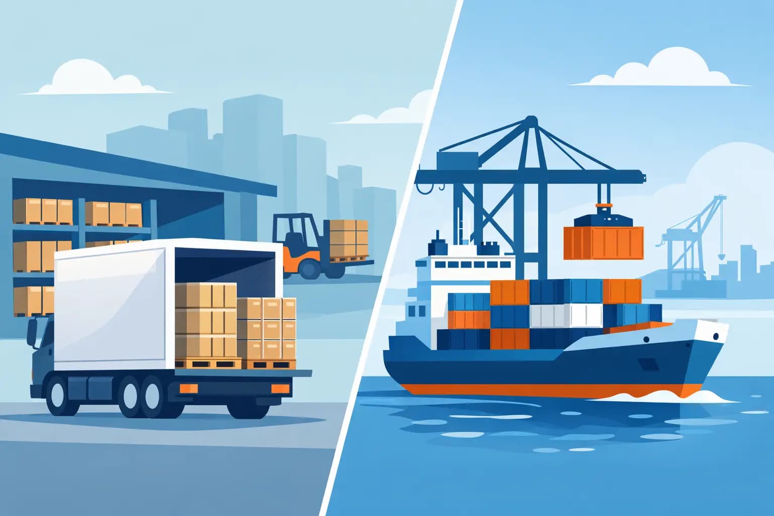 Palletized Freight Versus Container Shipping
