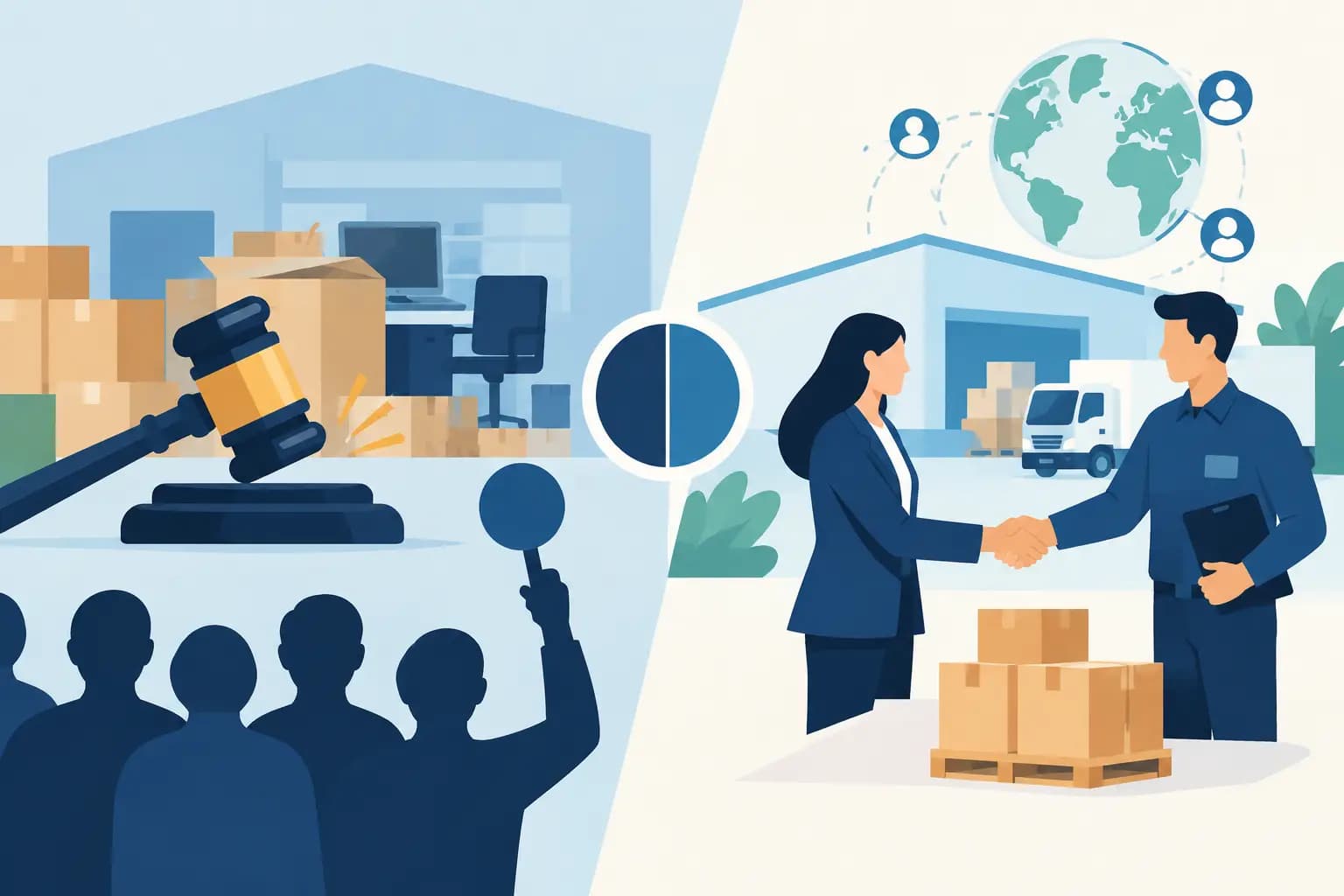 Liquidation Auctions Versus Direct Sourcing